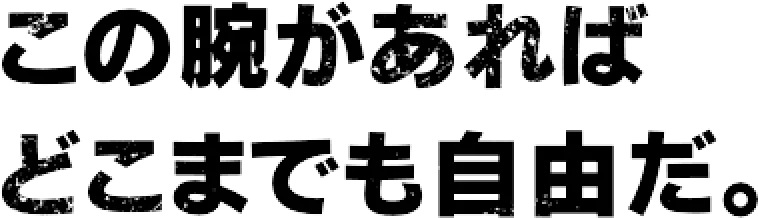 この腕があればどこまでも自由だ。